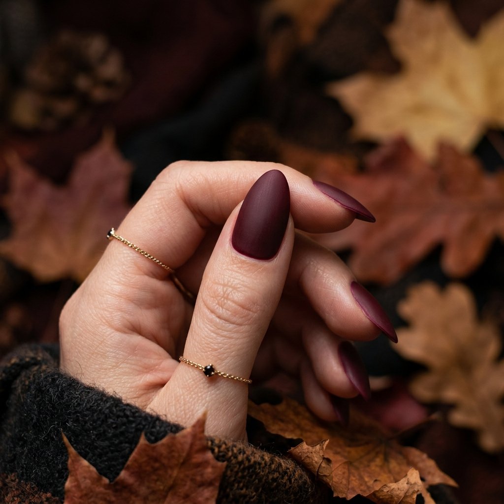 32 Fall Nails 2026 Ideas That Are Actually Wearable 4 Deep Burgundy Nail Ideas