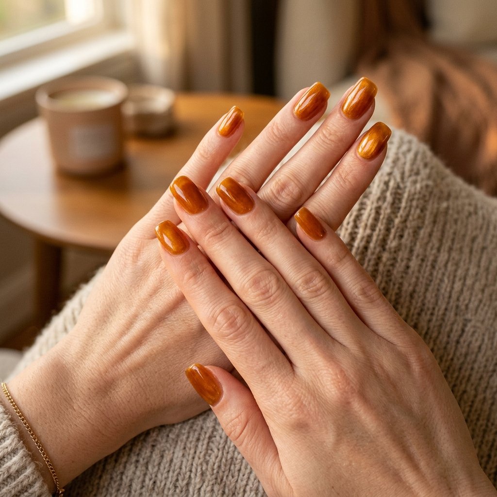 Amber Glow Nail Ideas