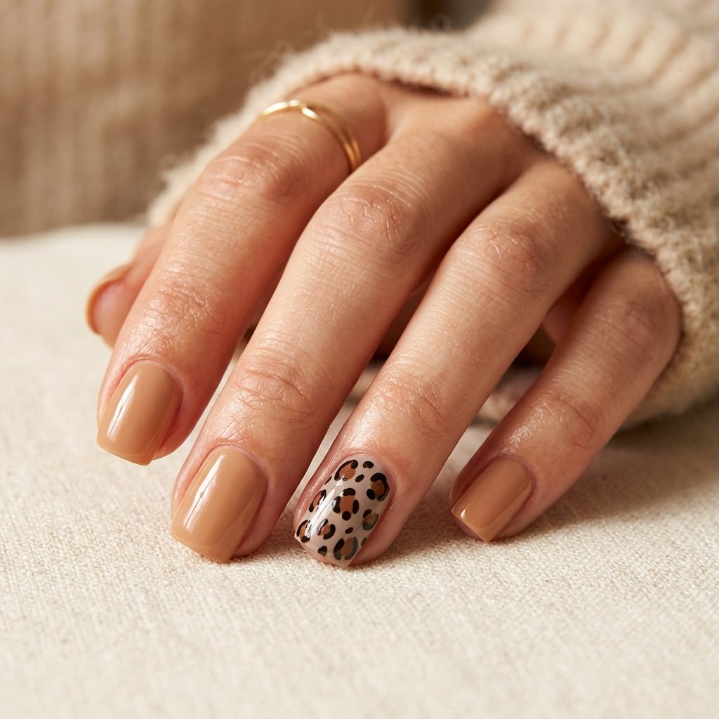 Animal Print Short Nail Ideas