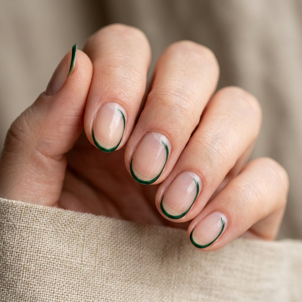 Minimalist Pine Garland Curves