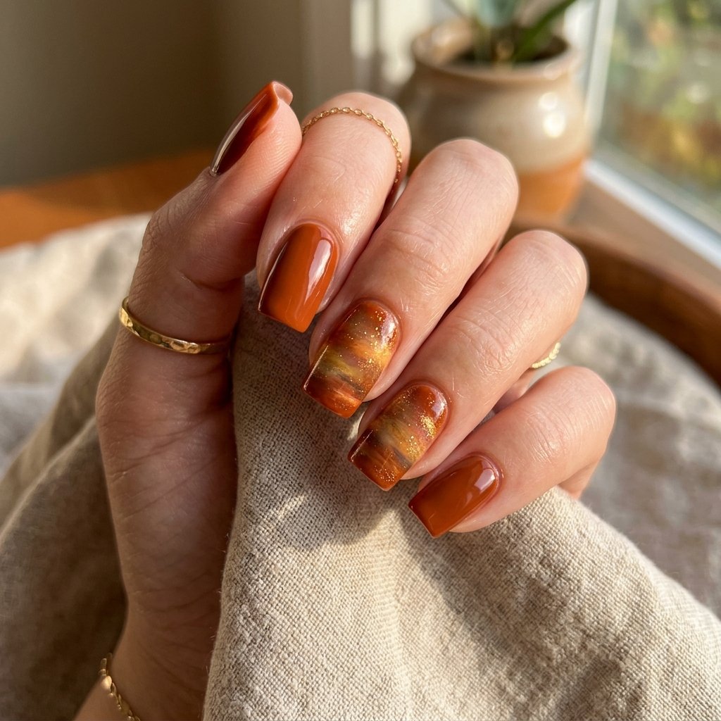 Burnt Orange Nail Ideas