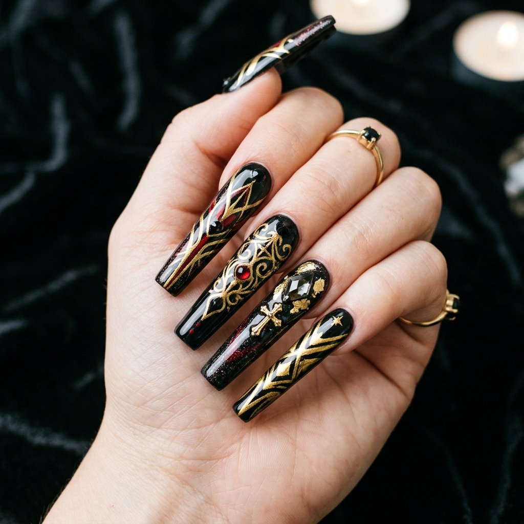 Graduation Nails Ideas: 29 Fresh Looks for Your Big Day 25 Coffin Shape Nail Ideas