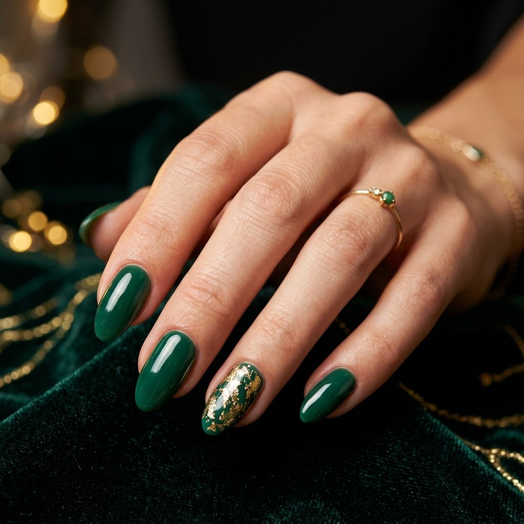 Jade and Gold Nail Ideas