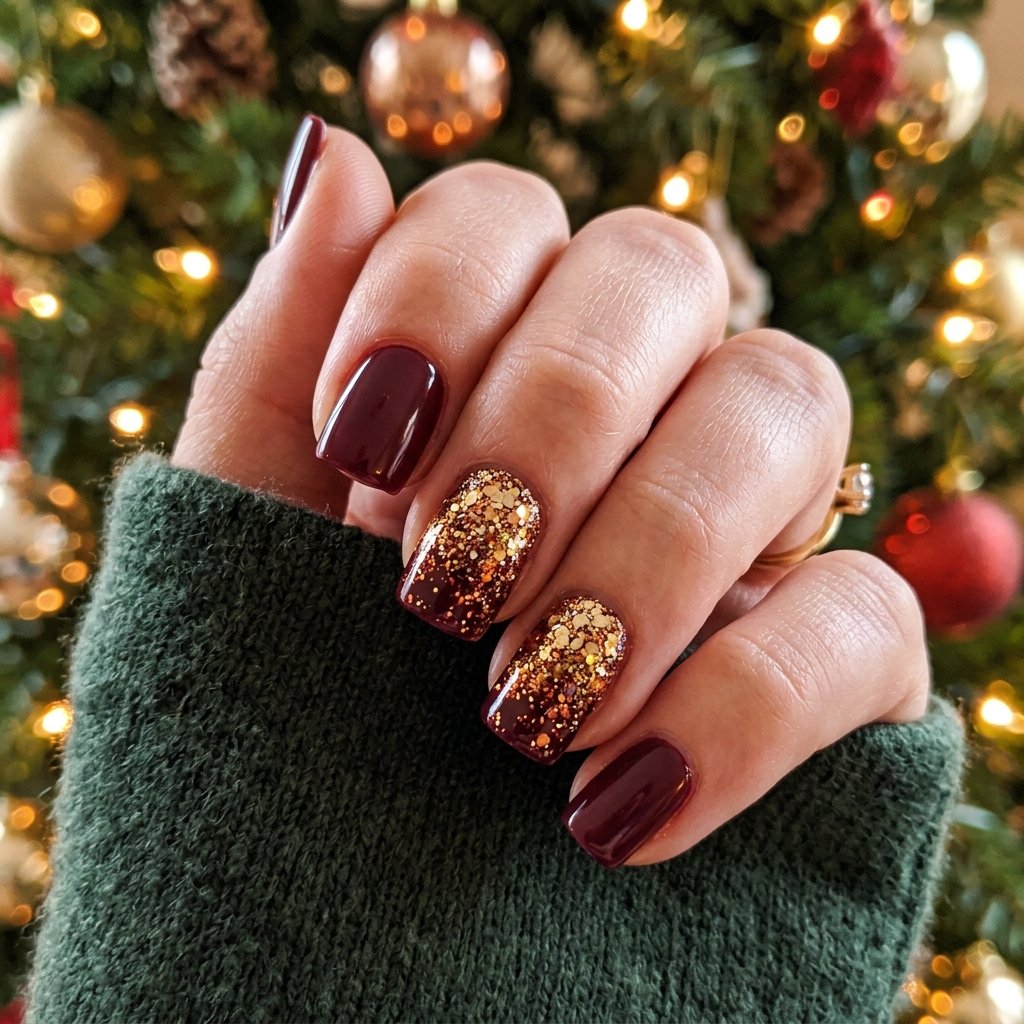 32 Fall Nails 2026 Ideas That Are Actually Wearable 29 Glitter Accent Nail Ideas