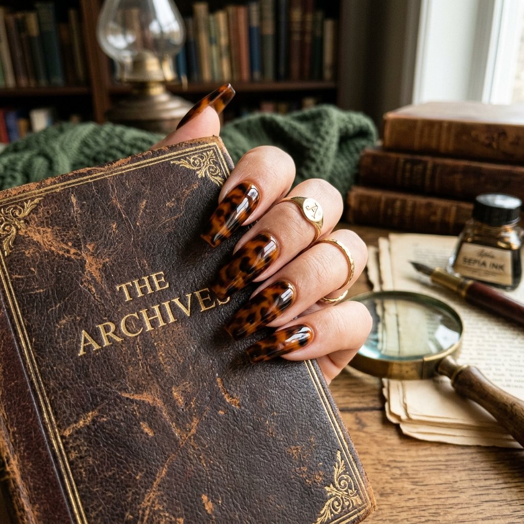 Moody Dark Academia Tortoiseshell Print