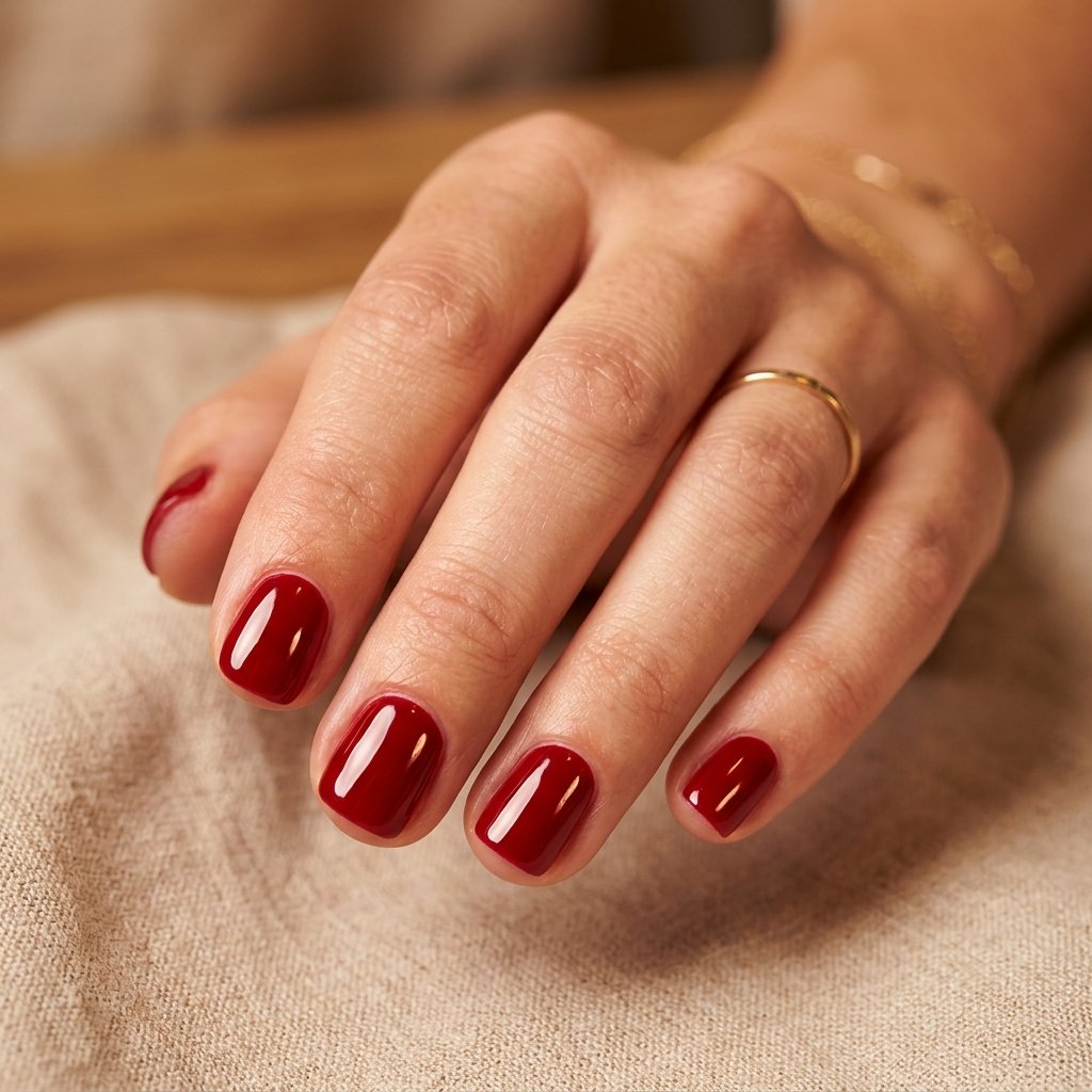 Glossy Finish Short Nail Ideas