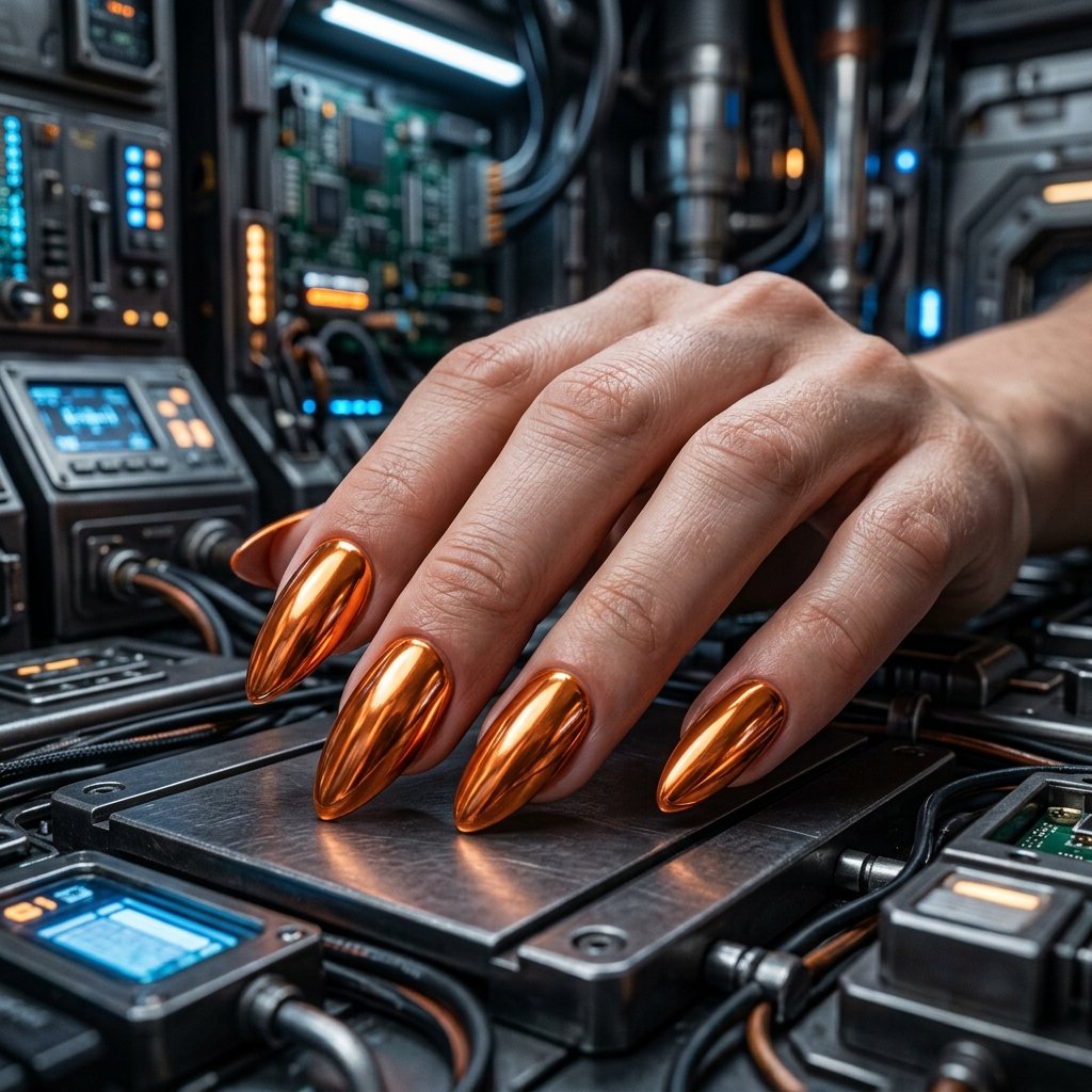 Copper Chrome Shine Almond Look