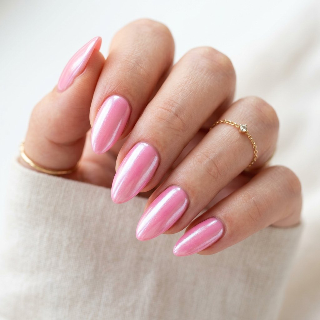 Bubblegum Pink Glazed Donut Nails