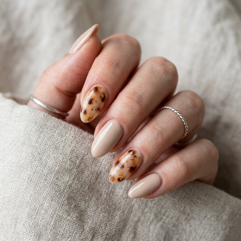 Neutral Tortoise Shell Almond Accent