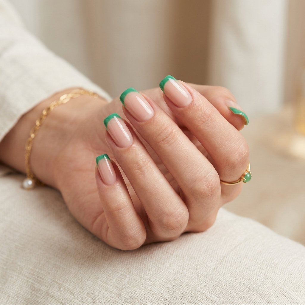Jade French Tip Nail Ideas