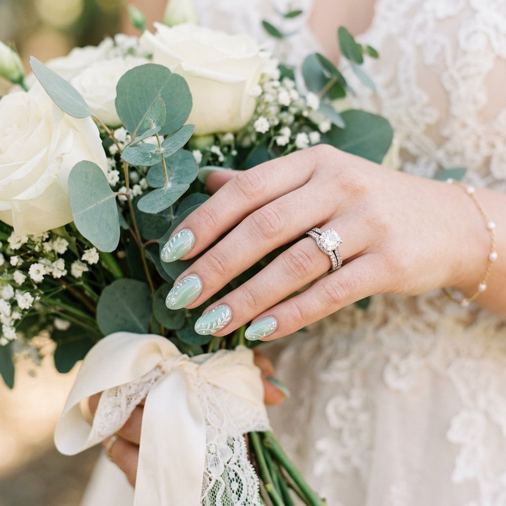 Jade Bridal Nail Ideas