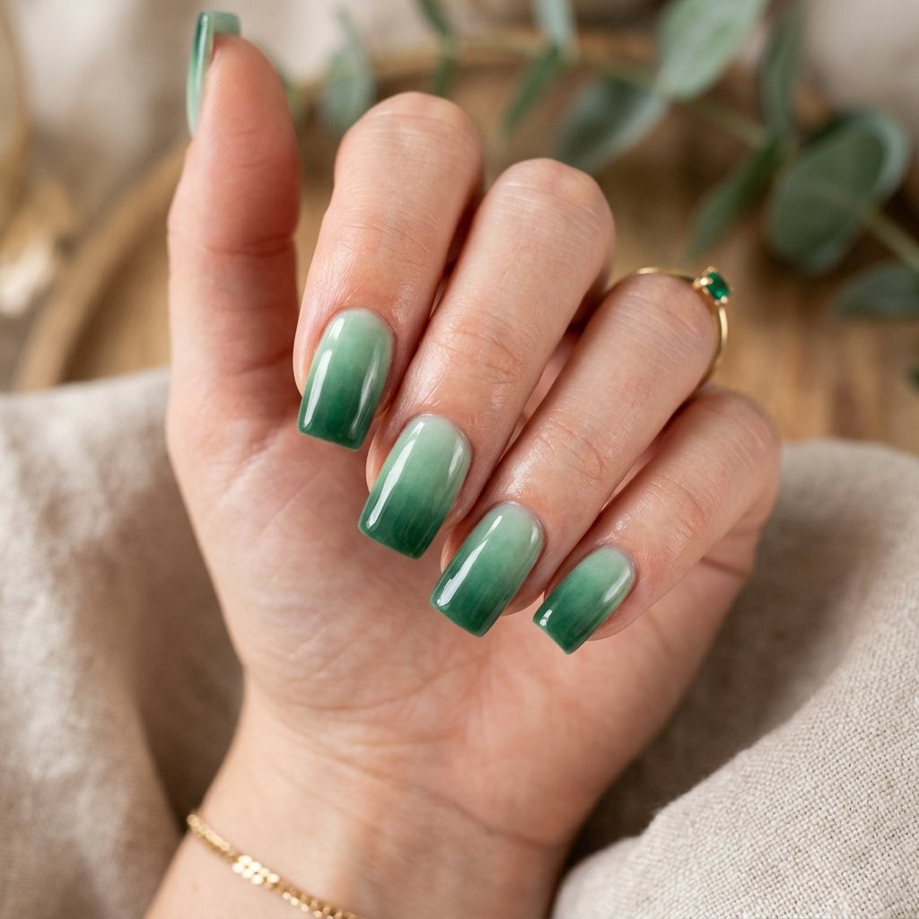 Jade Ombre Nail Ideas