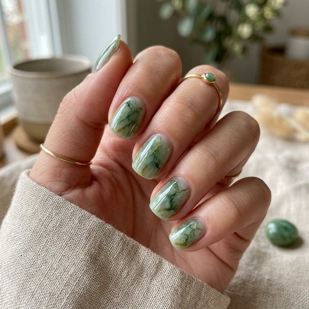 Jade Stone Inspired Nail Ideas