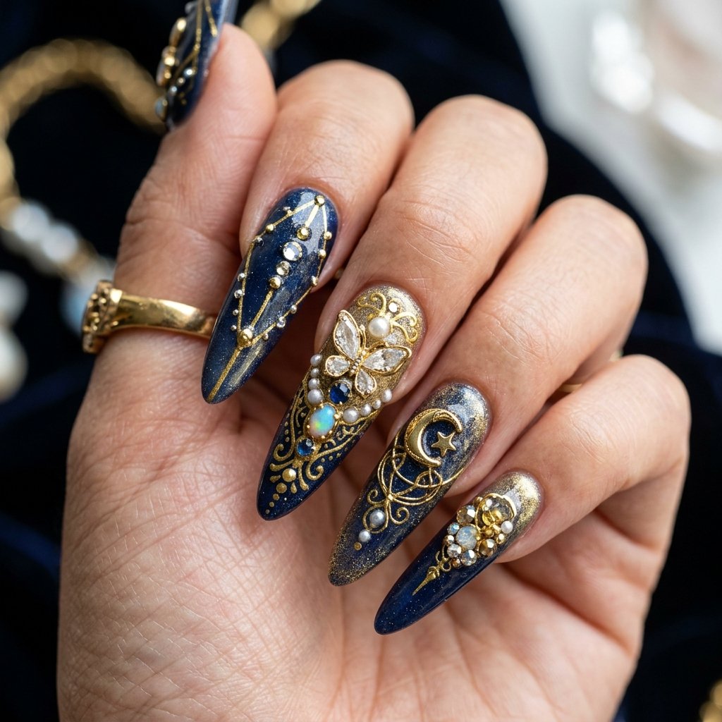 Graduation Nails Ideas: 29 Fresh Looks for Your Big Day 30 Long Nail Design Ideas