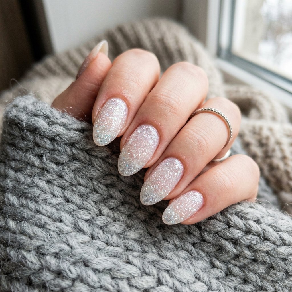 Frosted Glitter Nail Finishes