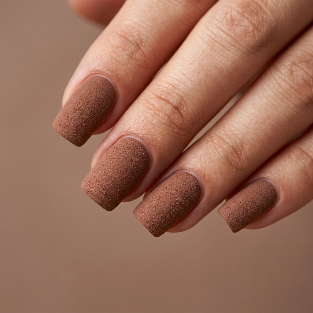 30 Fall Nails Ideas to Inspire Your Next Manicure This Season 2026 11 Cocoa Dust Nail Ideas