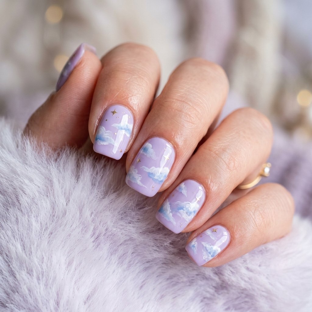 Cute Cloud Nail Ideas