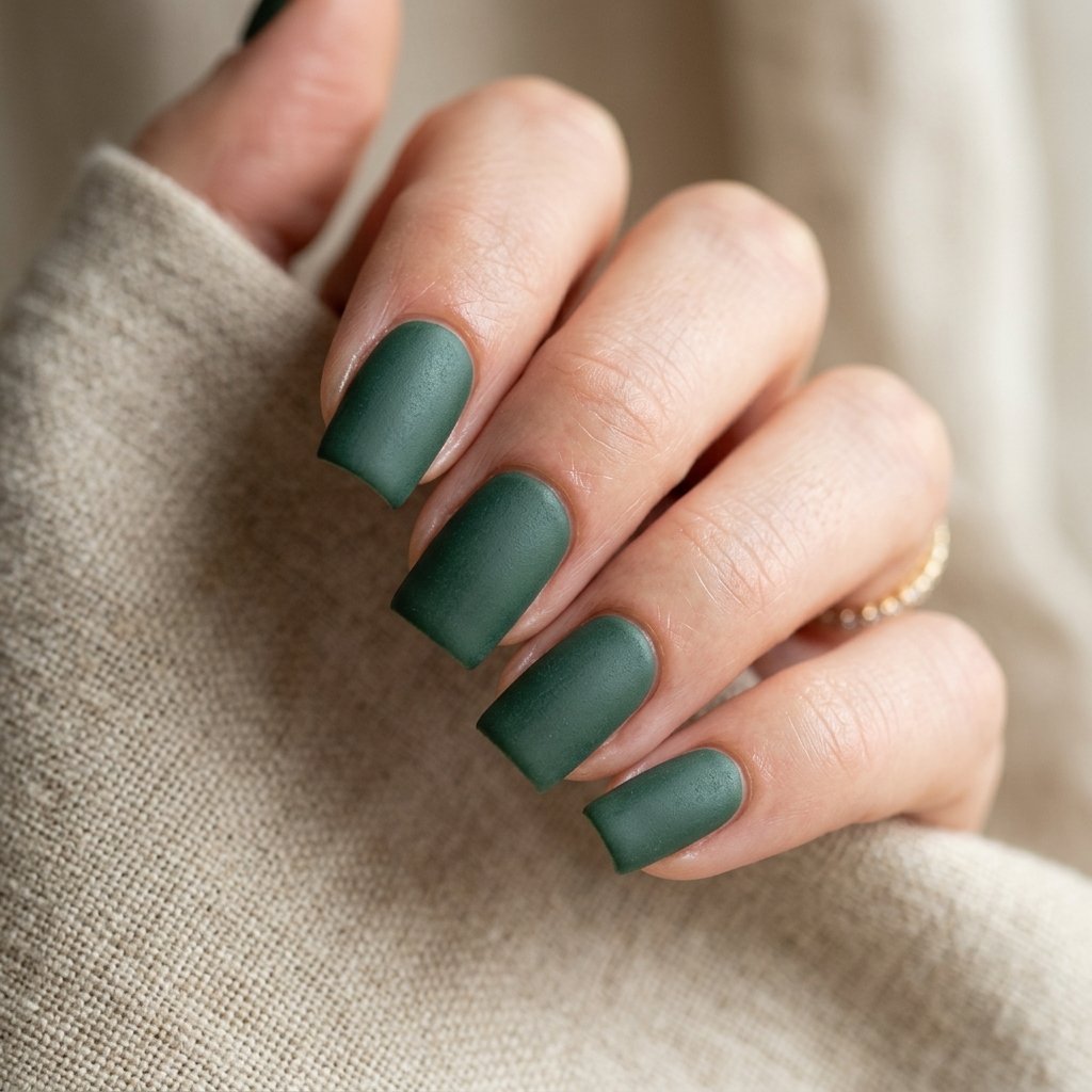 Deep Pine Green Square Shape