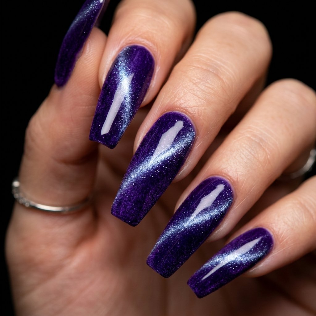 Royal Purple Velvet Texture Contrast