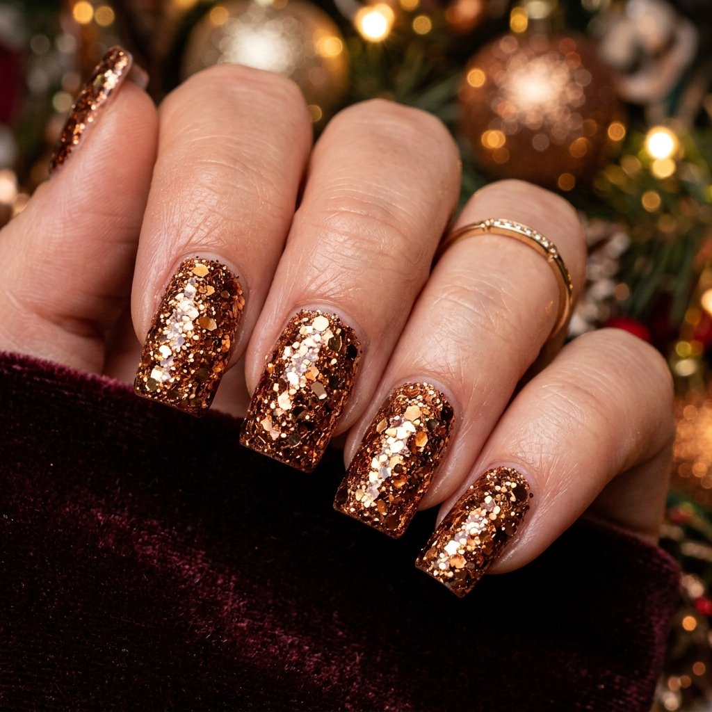 Cute Chunky Glitter Nail Ideas