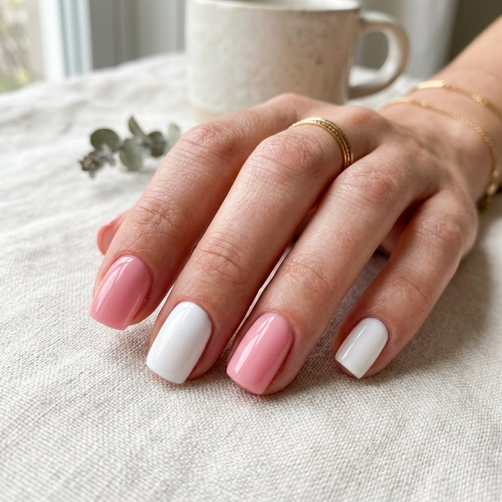 Pink and White Nail Ideas