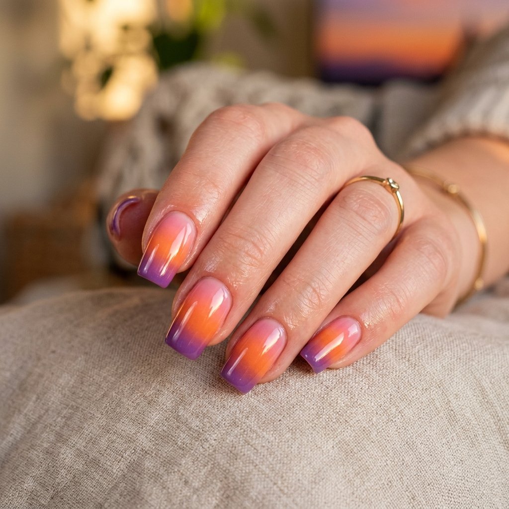 Pink Sunset Nail Ideas