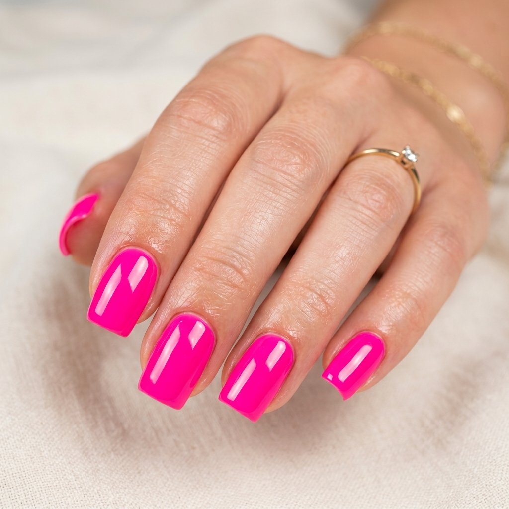 Neon Pink Summer Nail Ideas