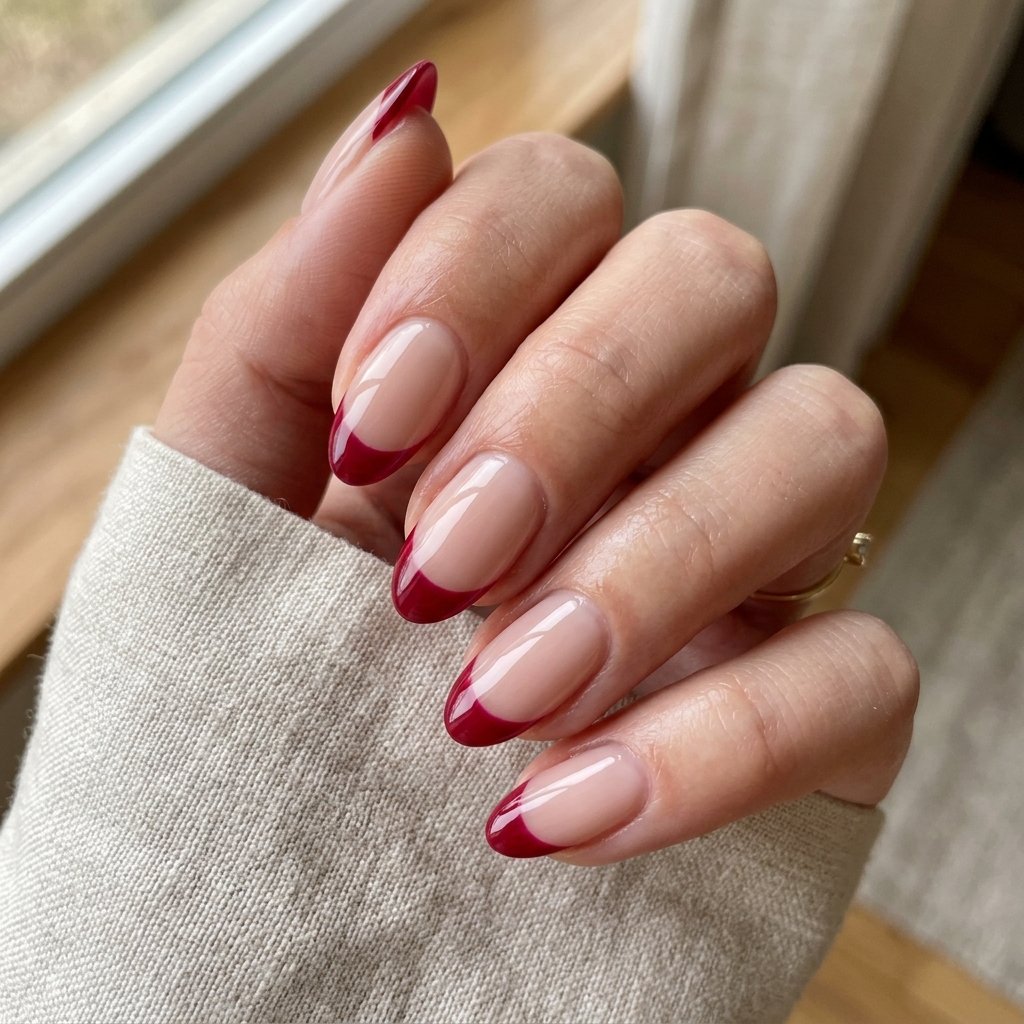 Ruby Red French Tips
