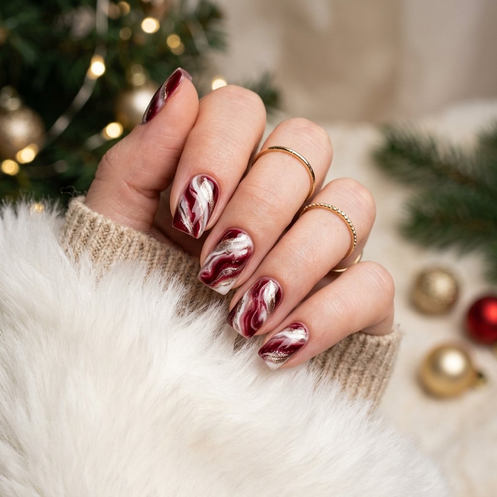 Marble Effect Nails