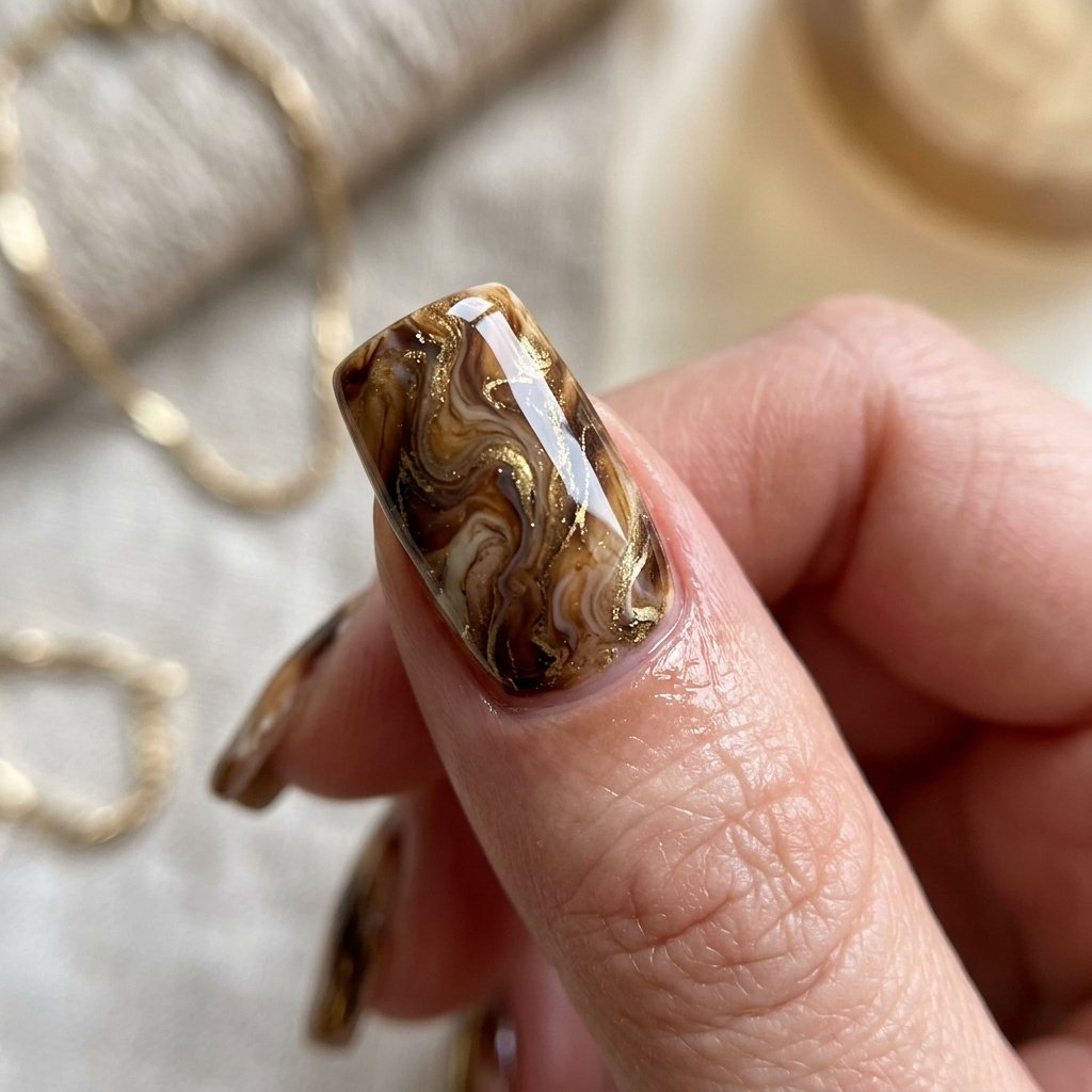 32 Fall Nails 2026 Ideas That Are Actually Wearable 12 Marble Nail Art Ideas