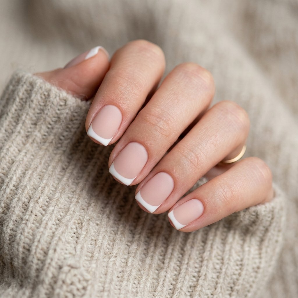 Matte French Tip Nail Ideas