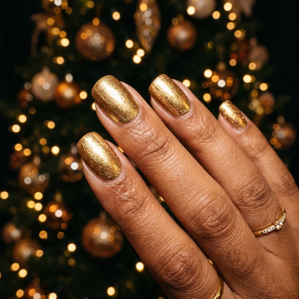 32 Fall Nails 2026 Ideas That Are Actually Wearable 17 Metallic Gold Nail Ideas