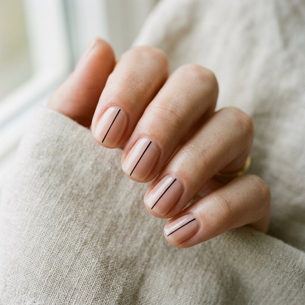 Minimalist Line Short Nail Ideas