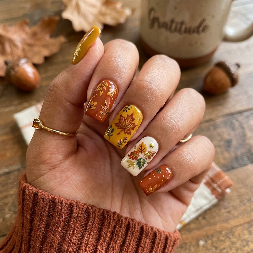 32 Fall Nails 2026 Ideas That Are Actually Wearable 31 Thanksgiving Nail Ideas