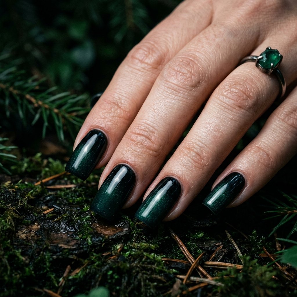 30 Fall Nails Ideas to Inspire Your Next Manicure This Season 2026 31 Midnight Forest Nail Ideas