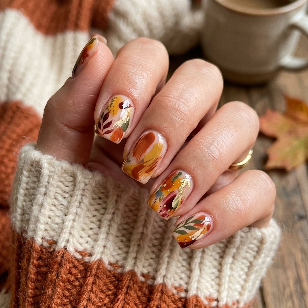 30 Fall Nails Ideas to Inspire Your Next Manicure This Season 2026 26 Abstract Art Nail Ideas