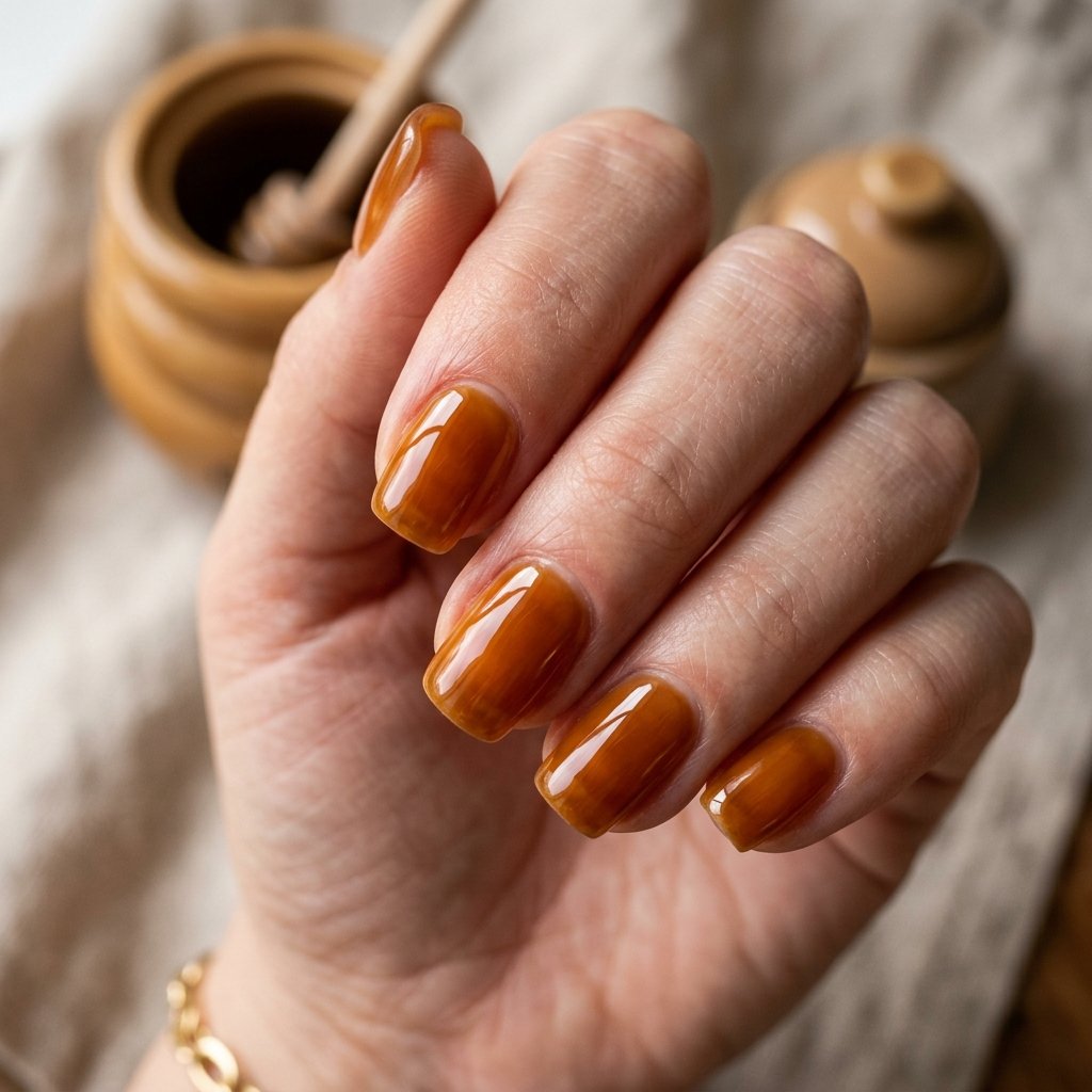 30 Fall Nails Ideas to Inspire Your Next Manicure This Season 2026 13 Amber Glass Nail Ideas