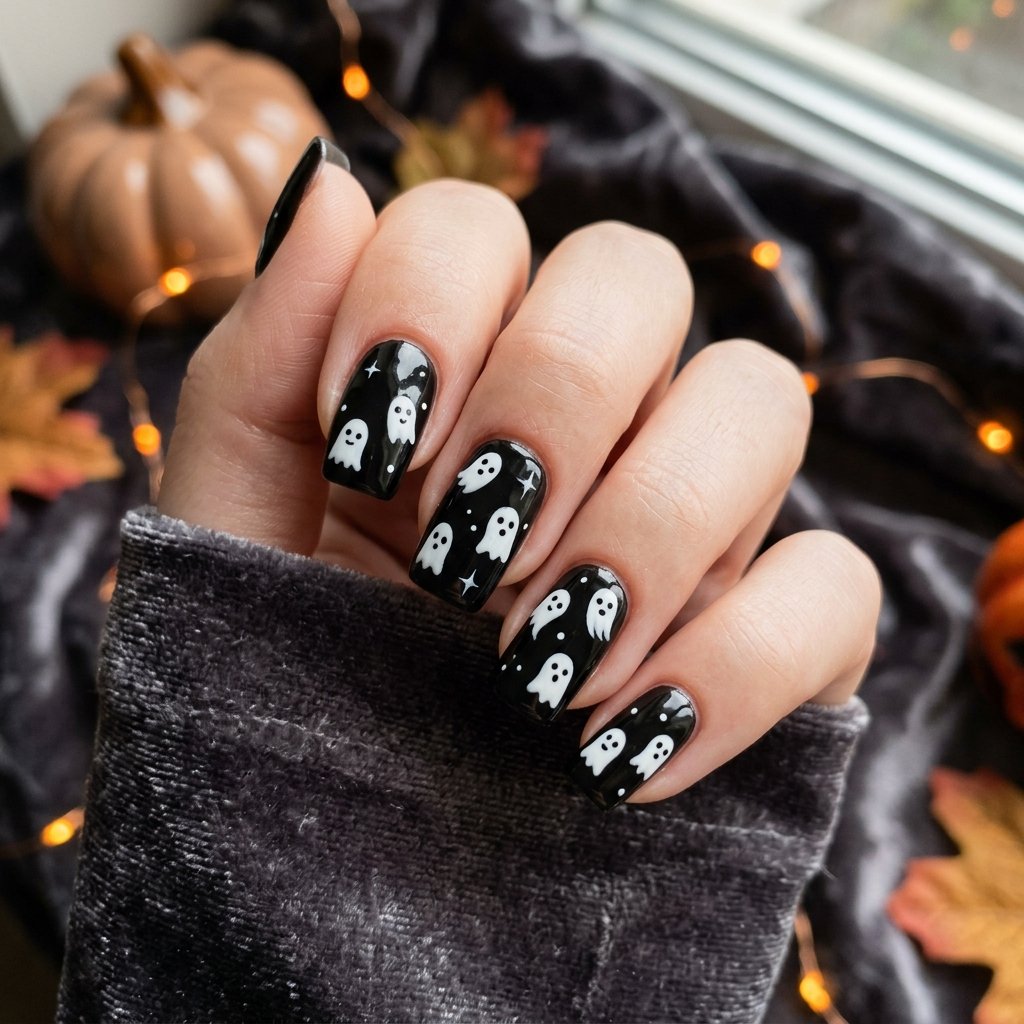 Cute Ghost Nail Ideas