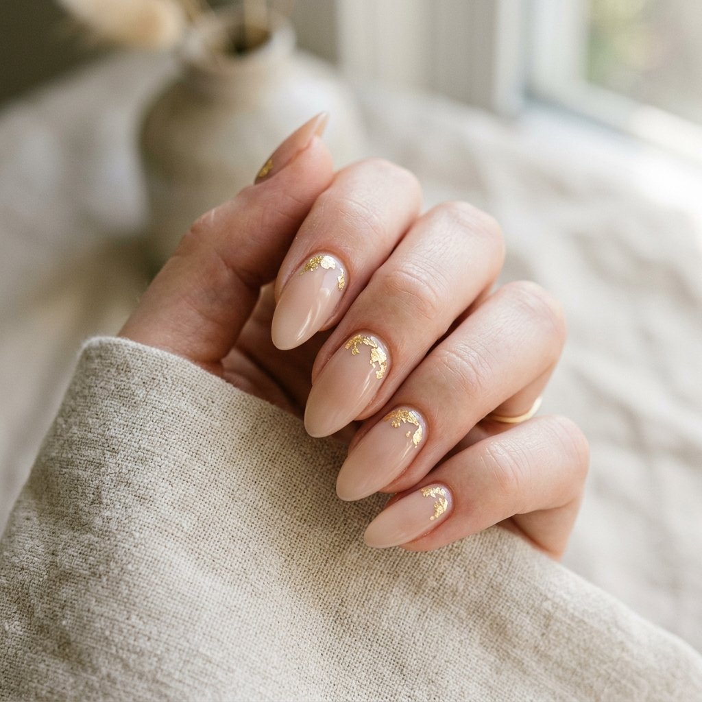 Minimalist Gold Foil Almond Accent
