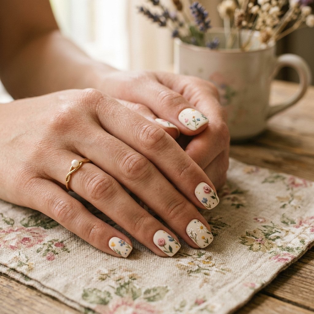 32 Fall Nails 2026 Ideas That Are Actually Wearable 25 Cottagecore Nail Ideas