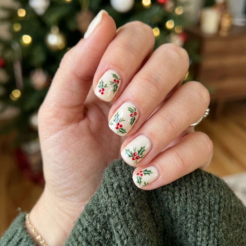 Holly Berry Nail Accents