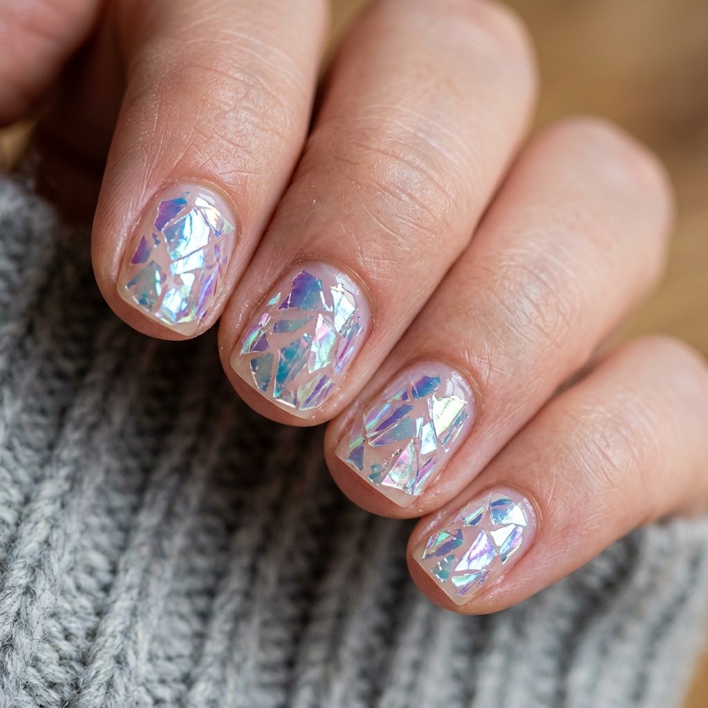 Iridescent Ice Crystal Overlay
