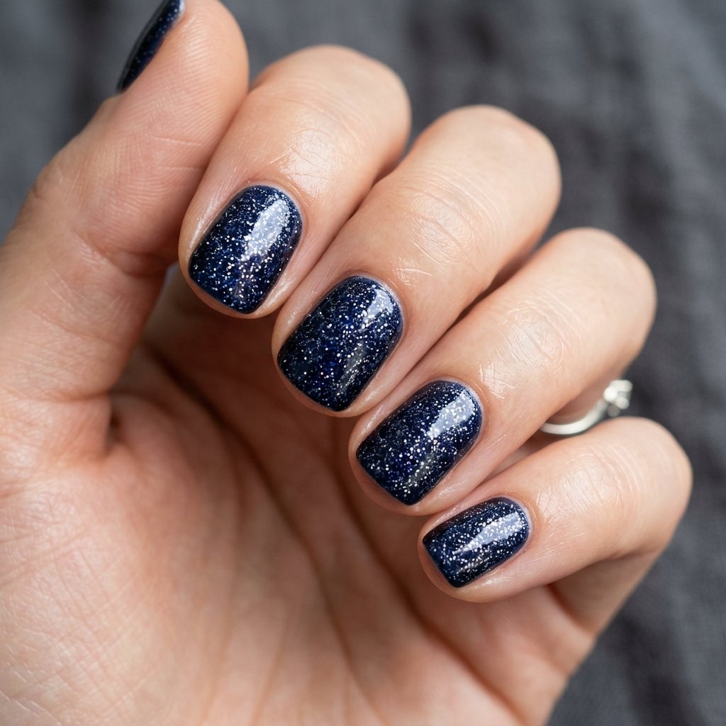 Midnight Navy Galaxy Sparkle