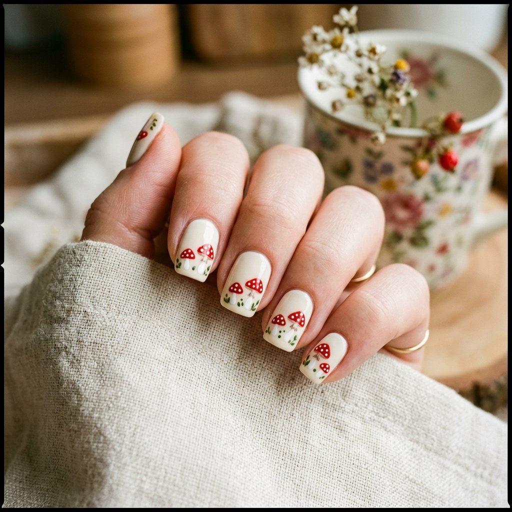 Cute Mushroom Nail Ideas