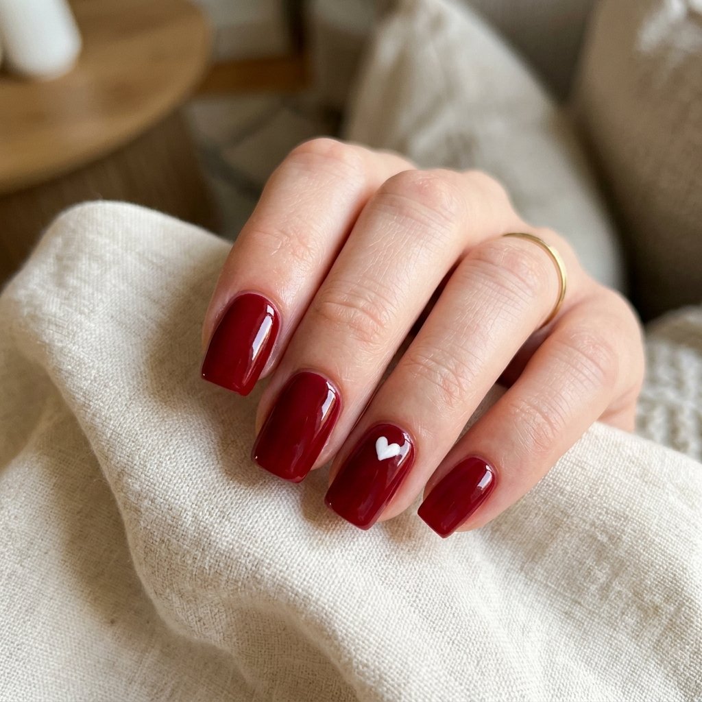 Cute Heart Accent Nail Ideas