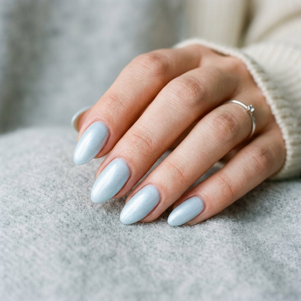 Icy Blue Winter Manicures