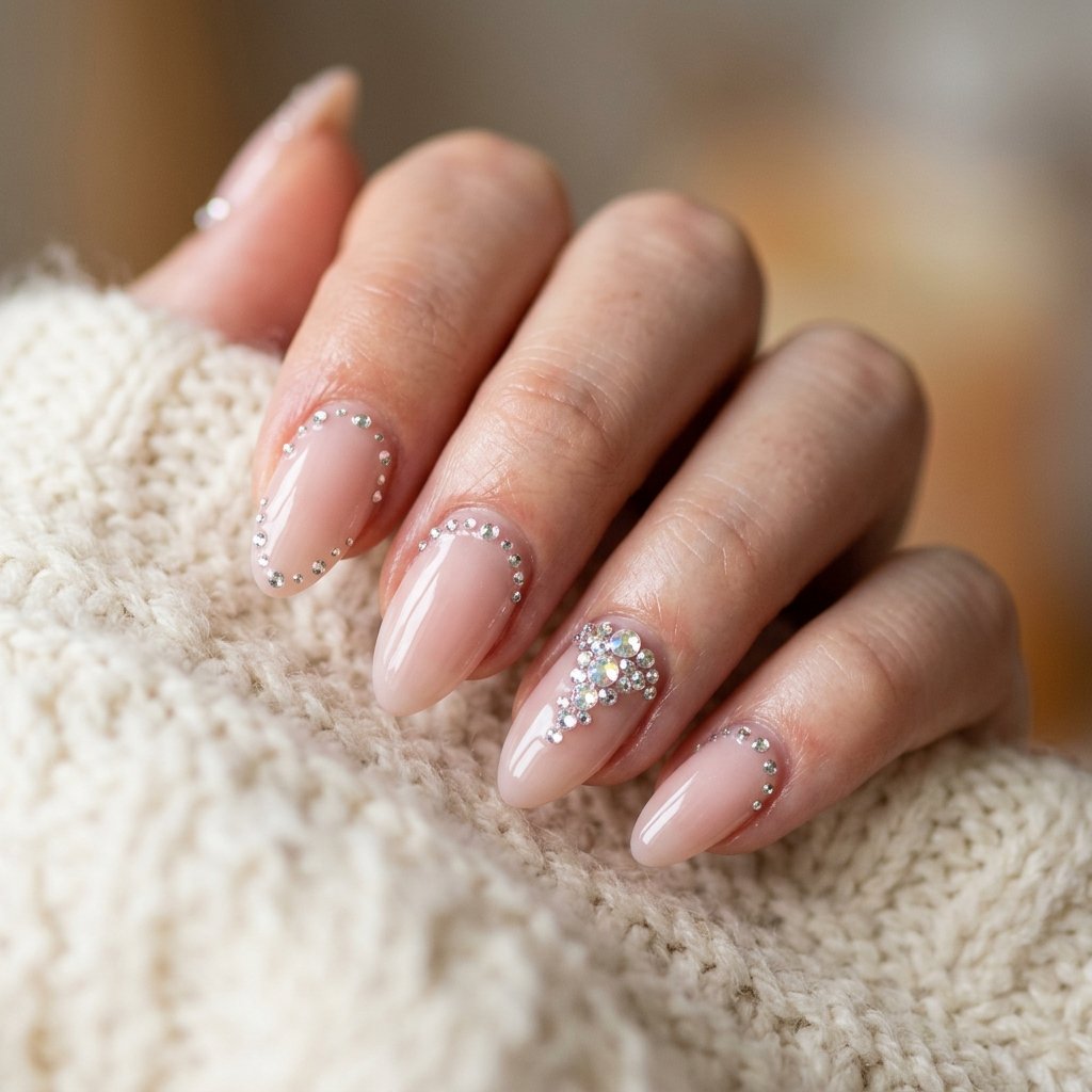 Graduation Nails Ideas: 29 Fresh Looks for Your Big Day 15 Rhinestone Accent Nail Ideas