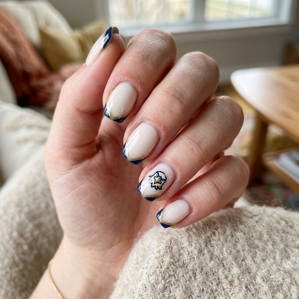 Graduation Nails Ideas: 29 Fresh Looks for Your Big Day 3 School Spirit Nail Ideas