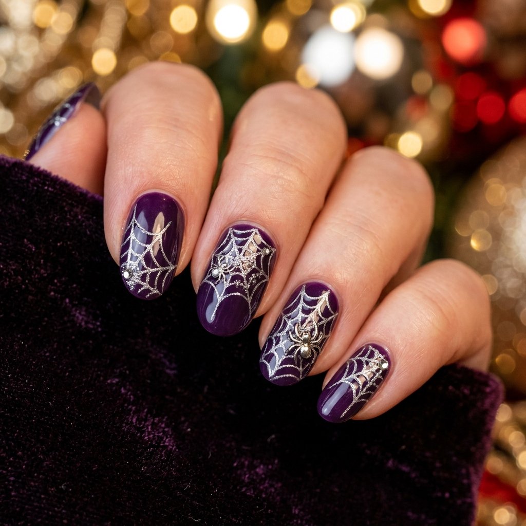 Cute Spider Web Nail Ideas