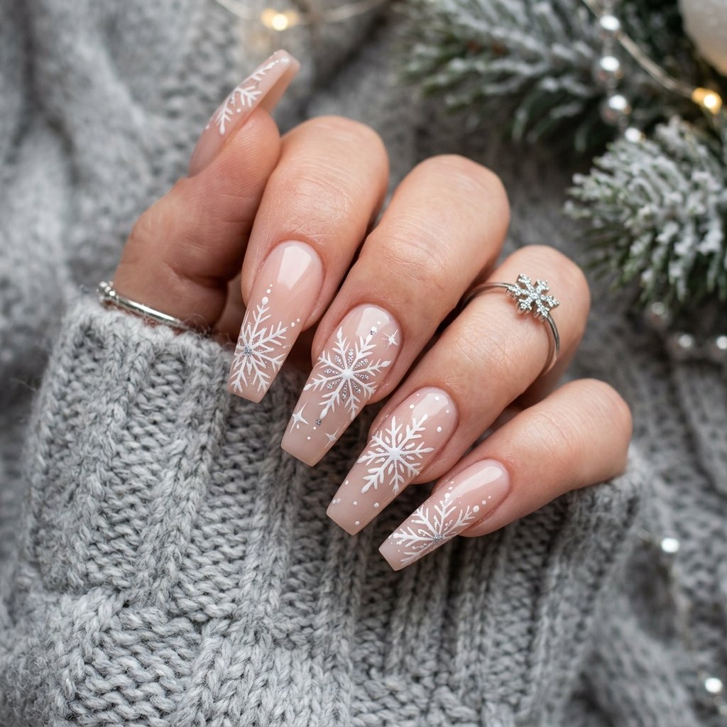 Long Coffin Shape Snowflake Art